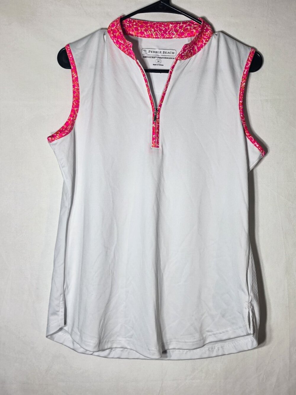 Pebble Beach Dry Luxe performance top White M